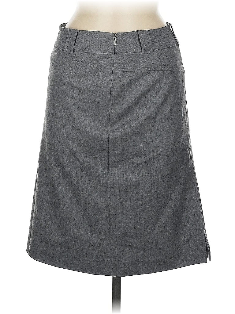 Piazza Sempione Solid Gray Wool Skirt Size EU (IT) 40 / US 4 - photo 1