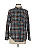 Current/Elliott 100% Cotton Plaid Brown Long Sleeve Button-Down Shirt Size 3 - photo 1