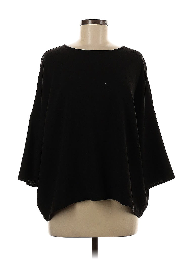 OAK + FORT Black 3/4 Sleeve Top Size M - photo 1