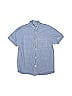 H&M L.O.G.G. 100% Baumwolle Stripes Blue Short Sleeve Button-Down Shirt Size 9 - photo 1
