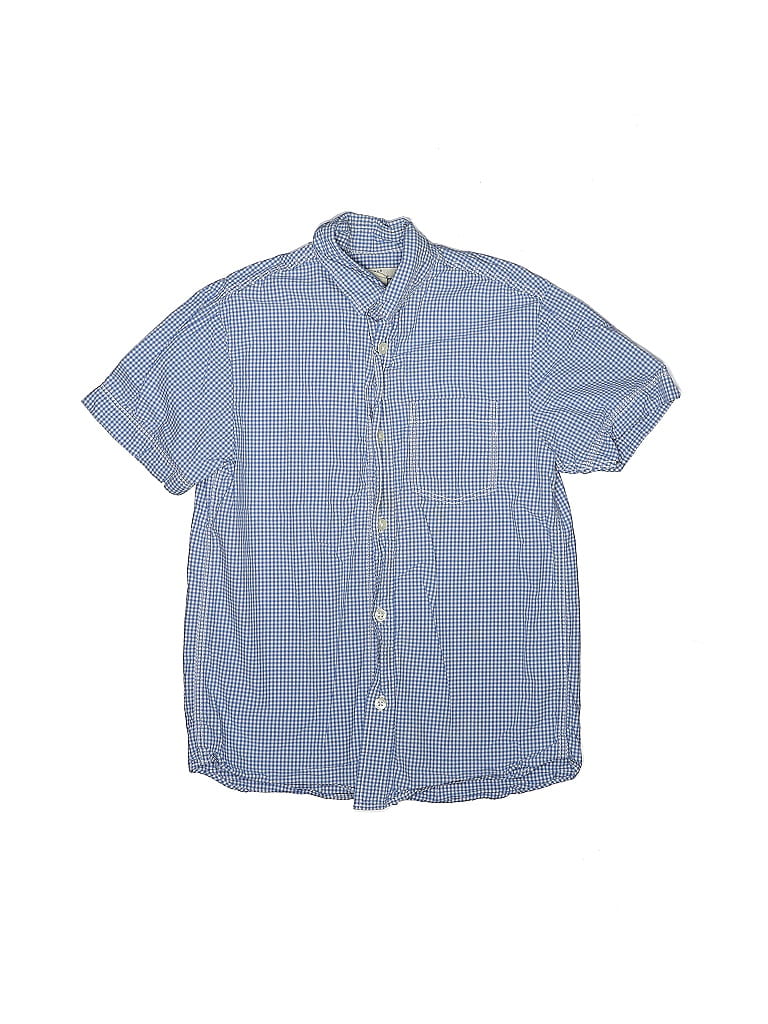H&M L.O.G.G. 100% Baumwolle Stripes Blue Short Sleeve Button-Down Shirt Size 9 - photo 1