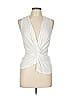 Three Dots Ivory Sleeveless T-Shirt Size L - photo 1