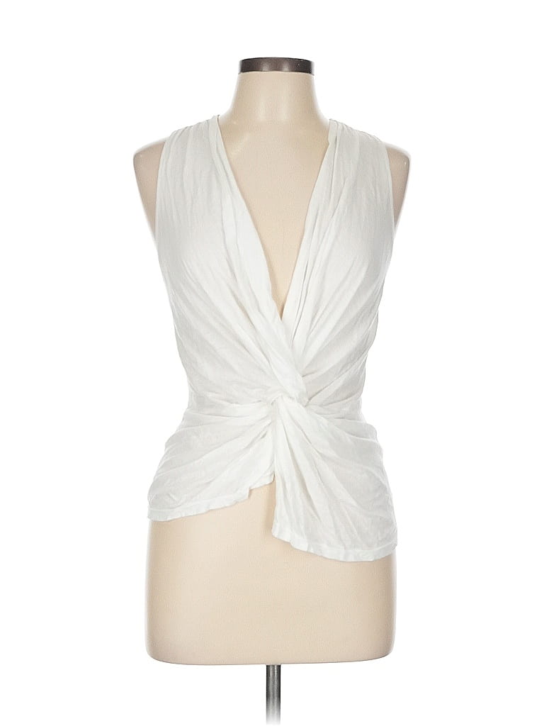 Three Dots Ivory Sleeveless T-Shirt Size L - photo 1