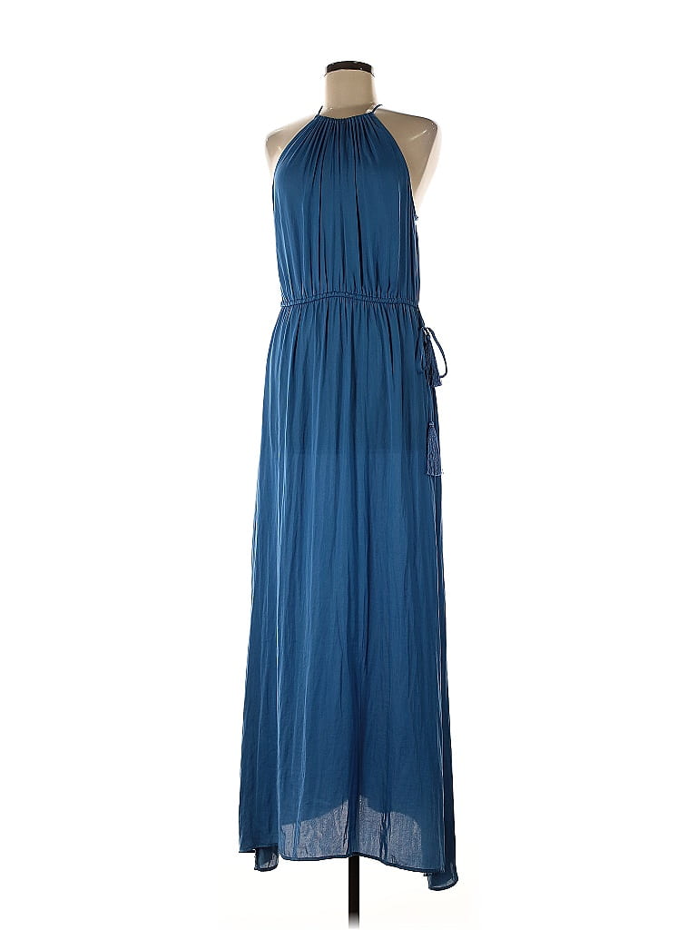 Ann Taylor LOFT 100% Polyester Blue Casual Dress Size M - photo 1