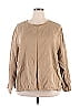 Toofan 100% Tencel Tan Long Sleeve Blouse Size 2X - photo 1