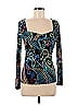 Bisou Bisou Blue Long Sleeve Top Size M - photo 1