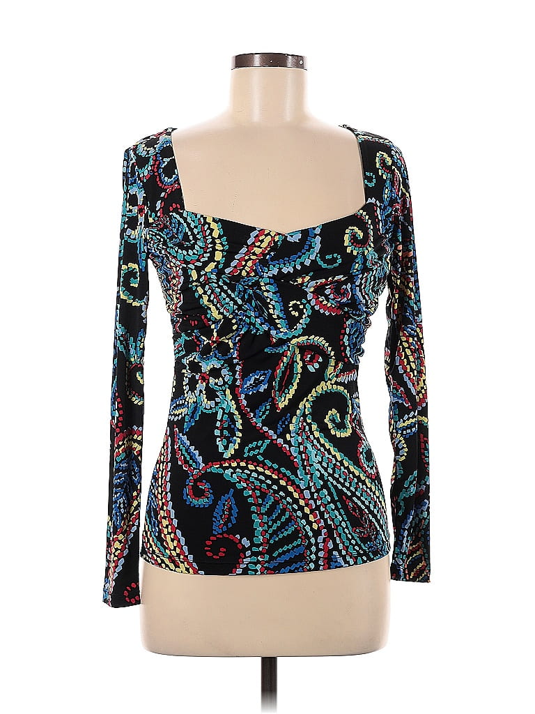 Bisou Bisou Blue Long Sleeve Top Size M - photo 1