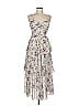 ML Monique Lhuillier 100% Polyester Floral Purple Green Cocktail Dress Size 0 - photo 1