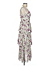 ML Monique Lhuillier 100% Polyester Floral Purple Green Cocktail Dress Size 0 - photo 4