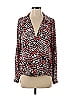 Yoana Baraschi 100% Polyester Animal Print Red Orange Long Sleeve Blouse Size S - photo 1
