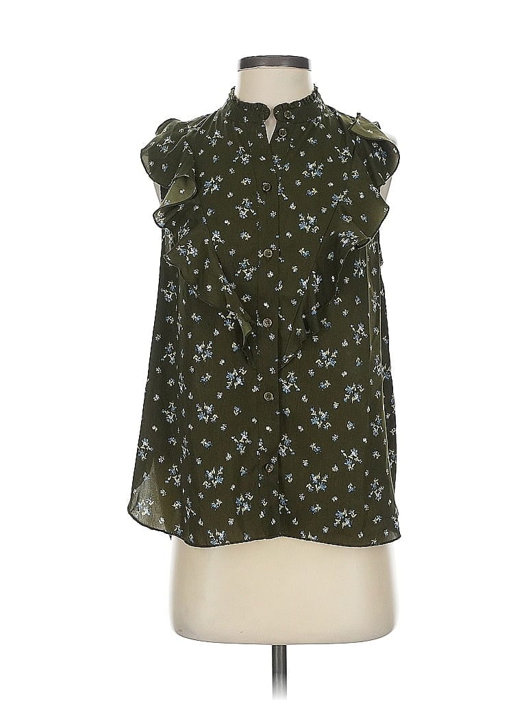 Pre-owned Treasure & Bond Sleeveless Blouse In Green