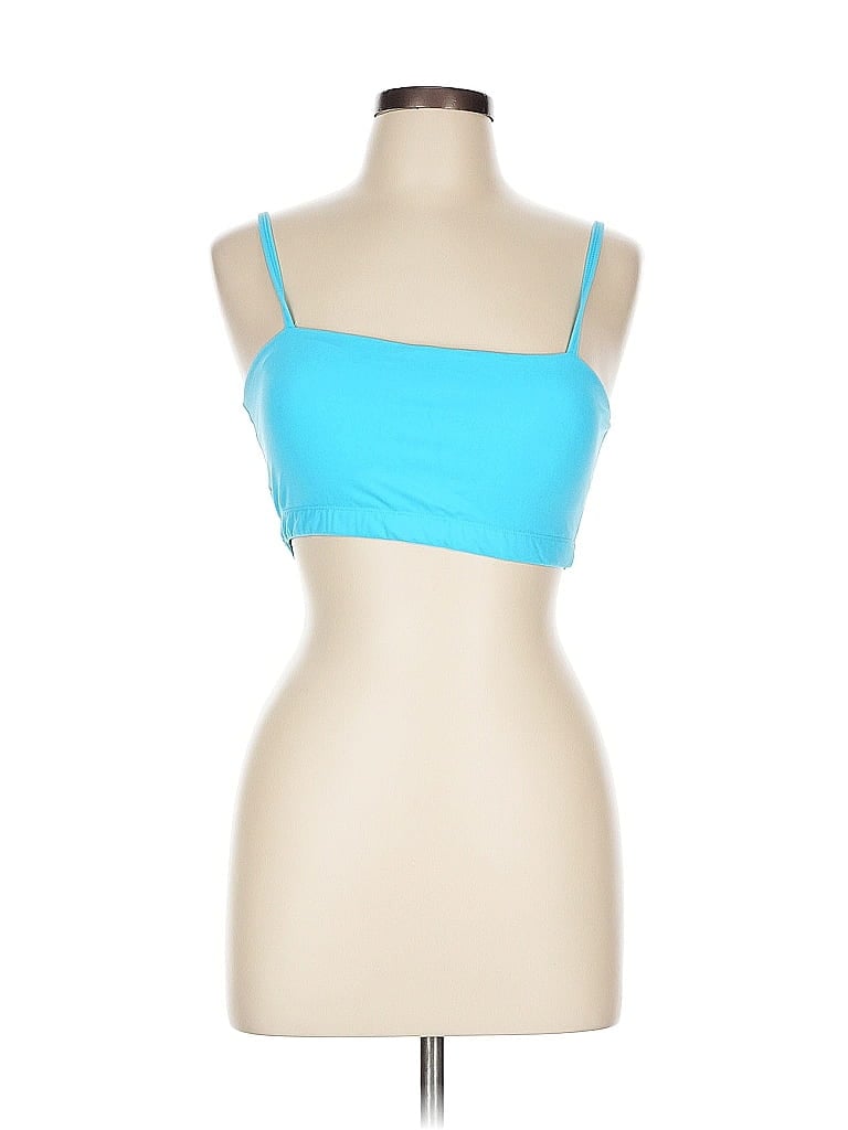 Pre-owned Unbranded Tank Top Blue Strapless Neckline Tops