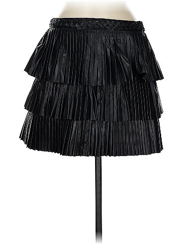 Intermix Faux Leather Skirt (view 1)