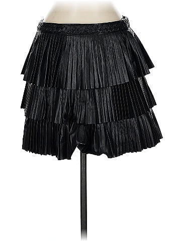Intermix Faux Leather Skirt (view 2)