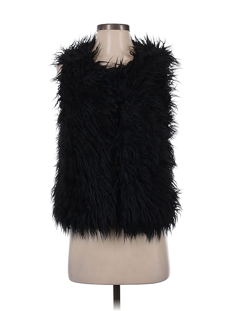 J.Crew Black Faux Fur Vest Size XS - photo 1