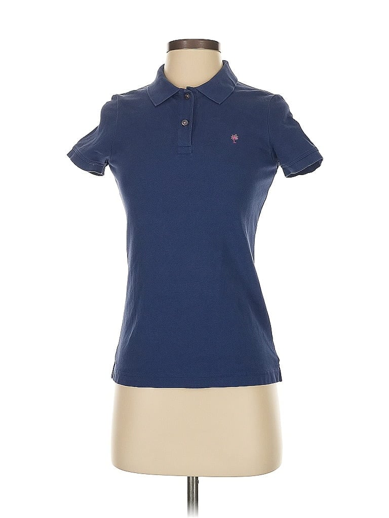 Click to view more detailed imagery on our partner's website Pre-owned Lilly Pulitzer Short Sleeve Polo Shirt In Blue