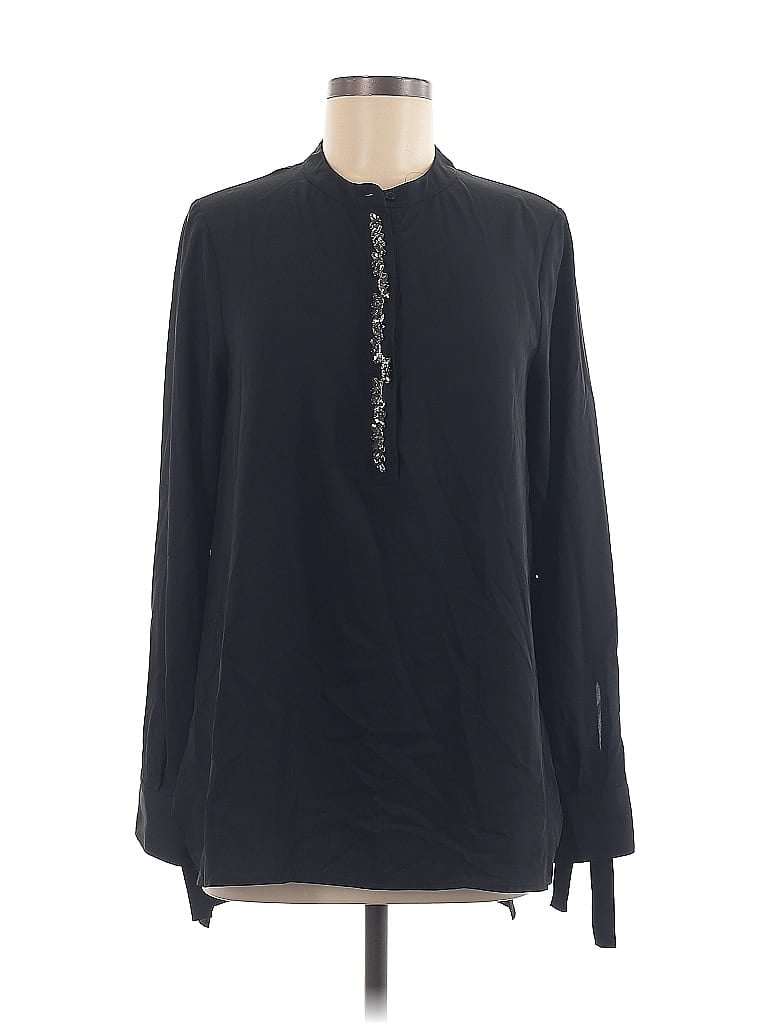 Pre-owned Simply Vera Vera Wang Long Sleeve Blouse In Black