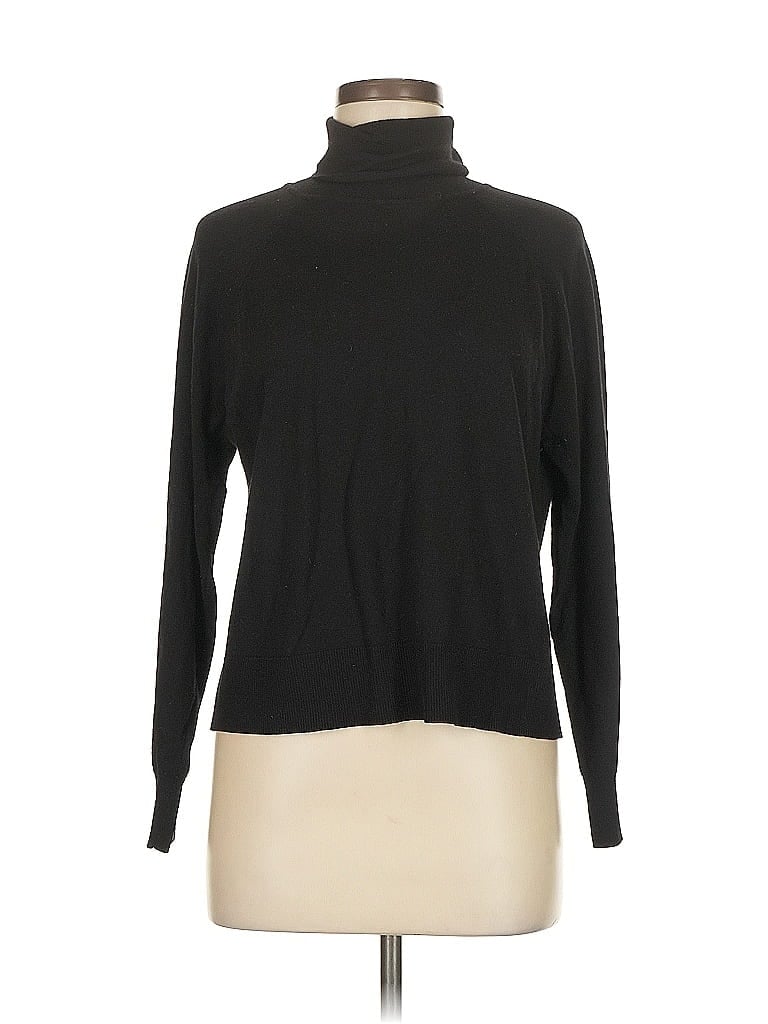 Pre-owned Mng Turtleneck Sweater In Black