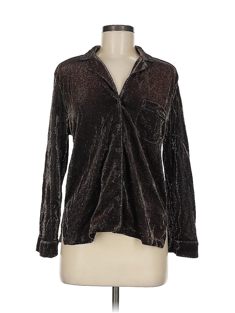 Pre-owned Victoria's Secret Long Sleeve Blouse In Brown