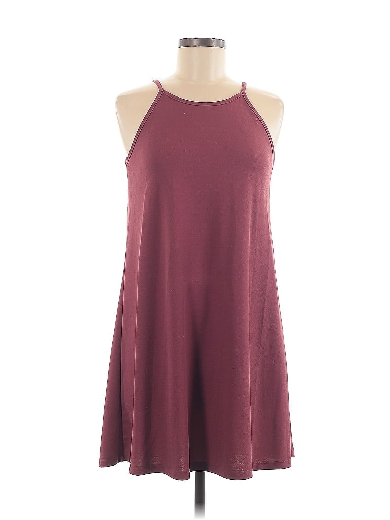 Pre-owned Wall Flower Casual Dress In Burgundy