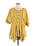 FP One 100% Cotton Yellow 3/4 Sleeve Blouse Size M - photo 1