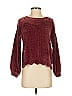Catherine Malandrino 100% Polyester Metallic Burgundy Pullover Sweater Size S - photo 1