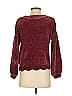 Catherine Malandrino 100% Polyester Metallic Burgundy Pullover Sweater Size S - photo 2