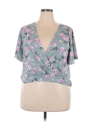 Love + Joy by FCT Short Sleeve Blouse (view 1)