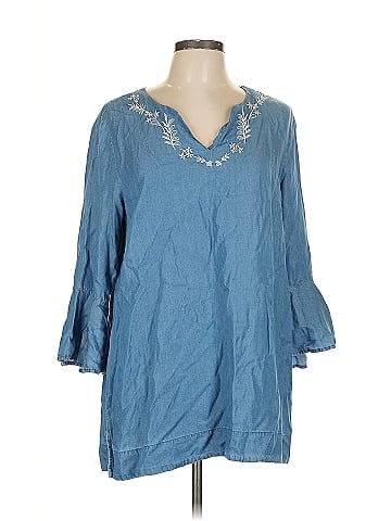 Sharagano 3/4 Sleeve Blouse (view 1)