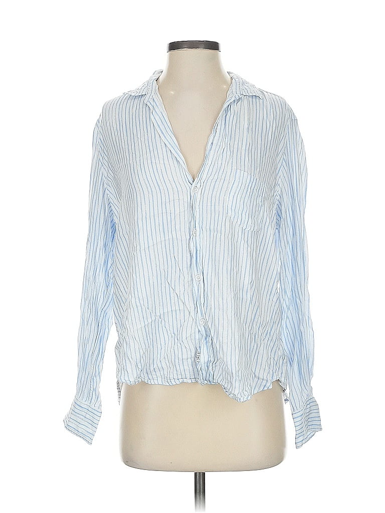 Frank & Eileen 100% Modal Blue Long Sleeve Blouse Size S - photo 1