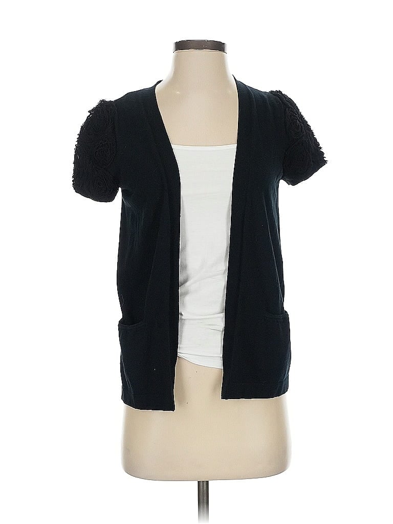 Pre-owned Saks Fifth Avenue Cardigan Sweater In Black