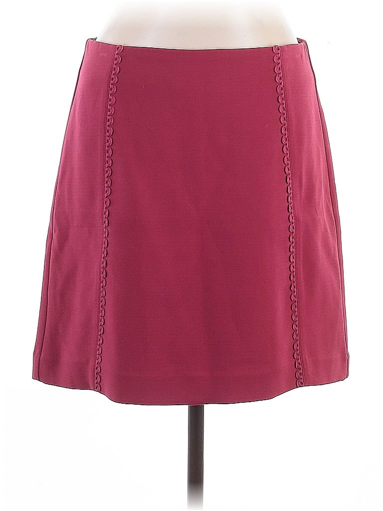Pre-owned Ann Taylor Loft Casual Skirt In Burgundy