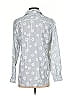 Frank & Eileen 100% Linen Stripes Silver 3/4 Sleeve Button-Down Shirt Size XS - photo 2