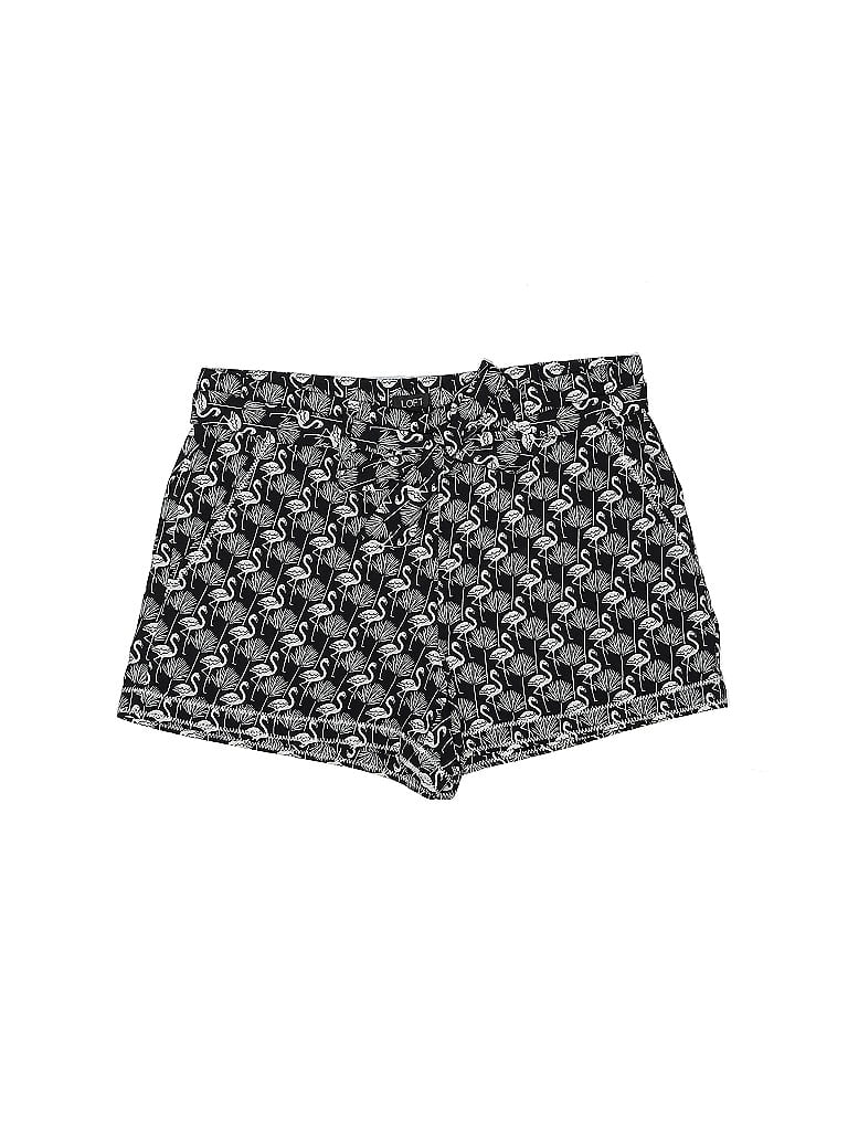 Ann Taylor LOFT 100% Polyester Houndstooth Black Shorts Size M - photo 1