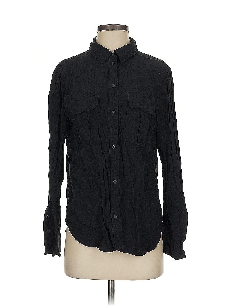 SOMETHING NAVY Pre-owned Long Sleeve Button Down Shirt In Black