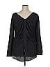 A.Z.I Jeans 100% Polyester Black Long Sleeve Blouse Size XL - photo 2