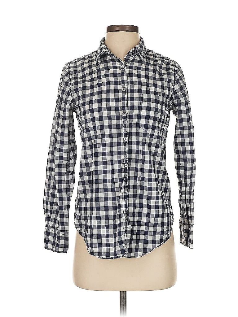 Pre-owned J.crew Factory Store Long Sleeve Button Down Shirt In Blue