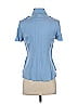 W by Worth 100% Cupro Blue Short Sleeve Blouse Size 0 - photo 2