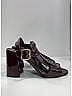 Prada 100% Leather Burgundy Heels Size EU 38 - photo 9