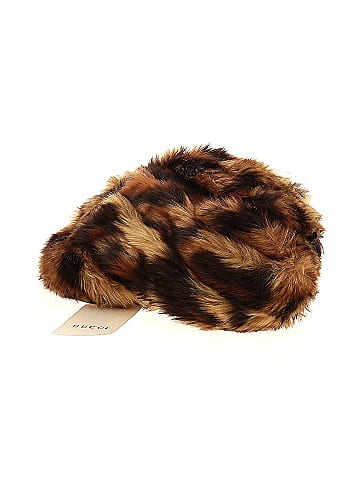 Gucci Faux Fur Leopard Print Turban (view 1)