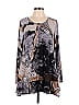 LOGO by Lori Goldstein Gray Tan Casual Dress Size L - photo 1