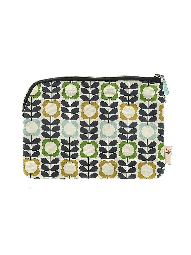 Orla Kiely Floral Color Block Green Ivory Clutch One size - photo 1