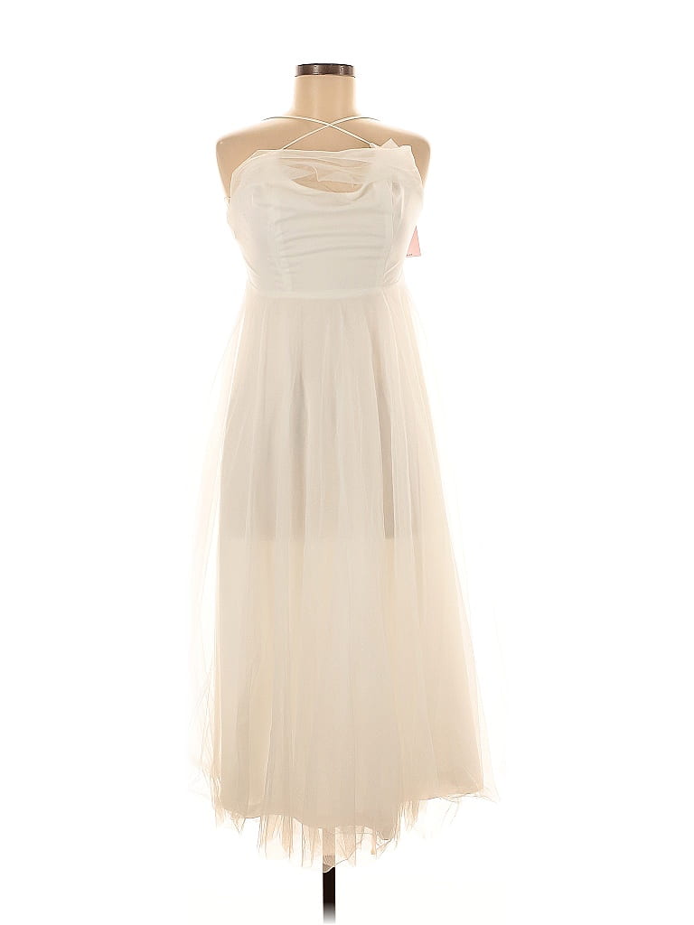 Hello Molly 100% Polyester Ivory Cocktail Dress Size 8 - photo 1