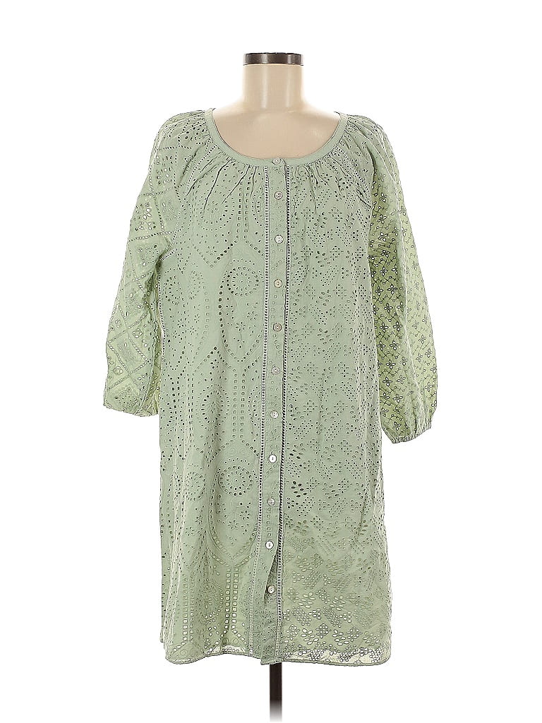 Faherty 100% Organic Cotton Green Casual Dress Size M - photo 1