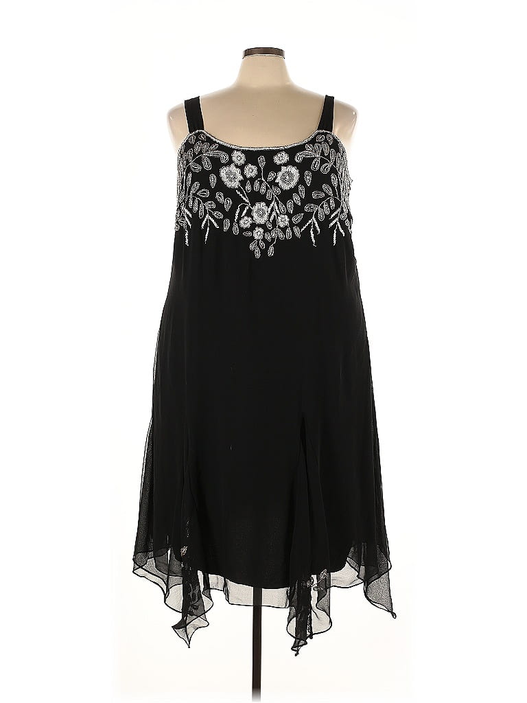 Roaman's 100% Polyester Black Cocktail Dress Size 28 - photo 1