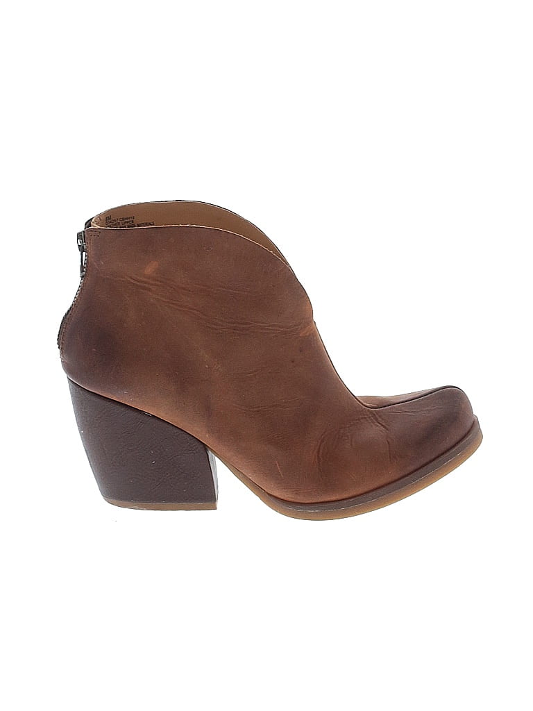 Korks 100% Leather Brown Ankle Boots Size 8 - photo 1