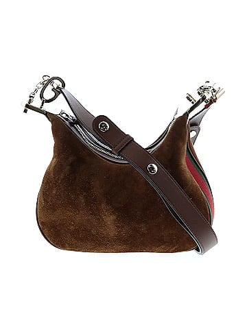 Gucci Attaché Suede Hobo Bag (view 1)
