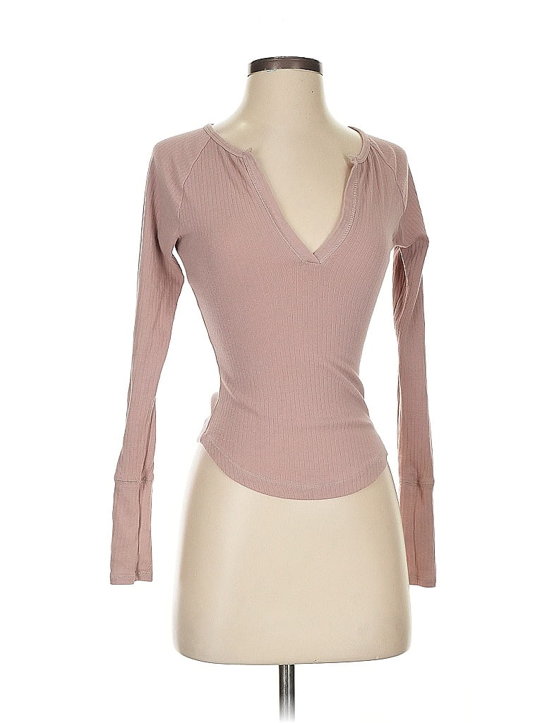 Intimately by Free People Pink Long Sleeve T-Shirt Size XS - photo 1