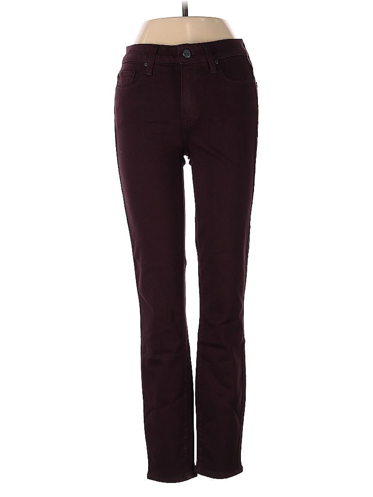 Pre-owned Paige Jeans In Burgundy