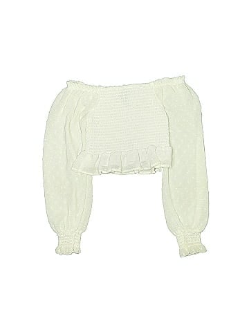 Aqua Long Sleeve Blouse (view 2)